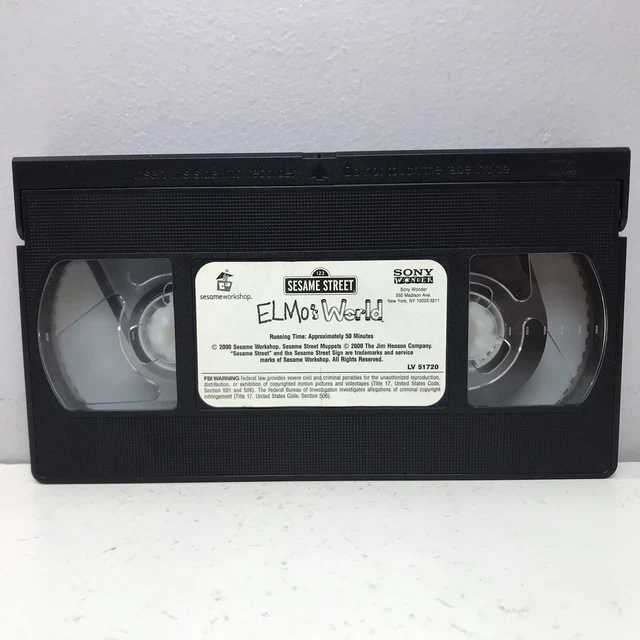 SESAME STREET ELMO'S World VHS VCR Video Tape Only Original First Show
