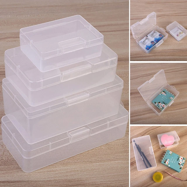 Boîte de rangement en plastique transparent clair et visible pour pièces de ma