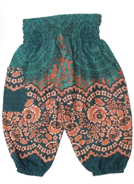 Lofbaz Kids Harem Thai Aladdin Pirate Children Pants Bohemian Baggy Hippie 3-4Y