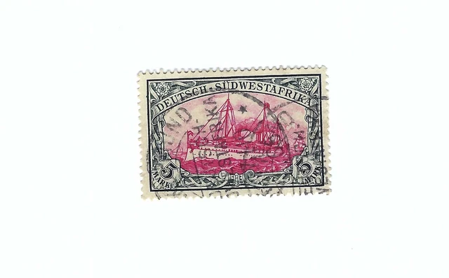 DSWA Kolonie Mi. Nr. 23 Gest. SWAKOPMUND 7.10.(19)05 Pracht Stück