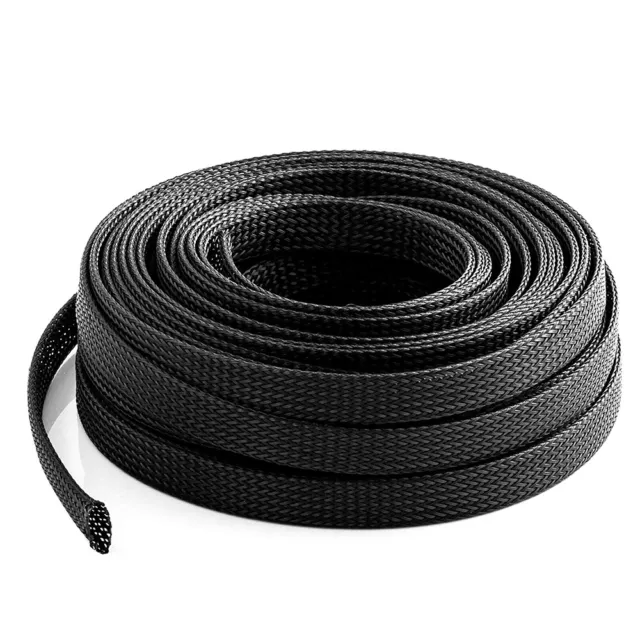 PET Expandable Insulated Braided Sleeving Wire Cable Sleeve Protect ALL SIZE LOT 3