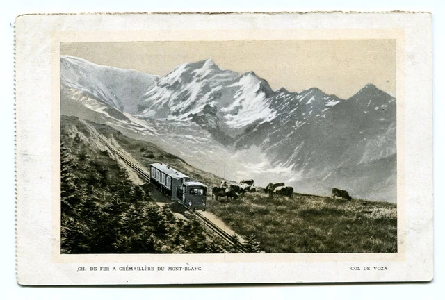 CPA 74 Haute-Savoie Mont-Blanc Rack Railway Col de Voza train