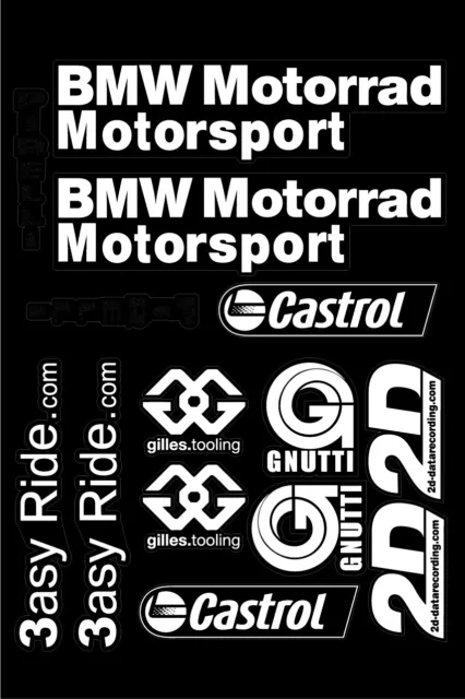 FE BMW S1000RR Sponsor kit Decals Stickers BMW Belly pan adesivi aufkleber