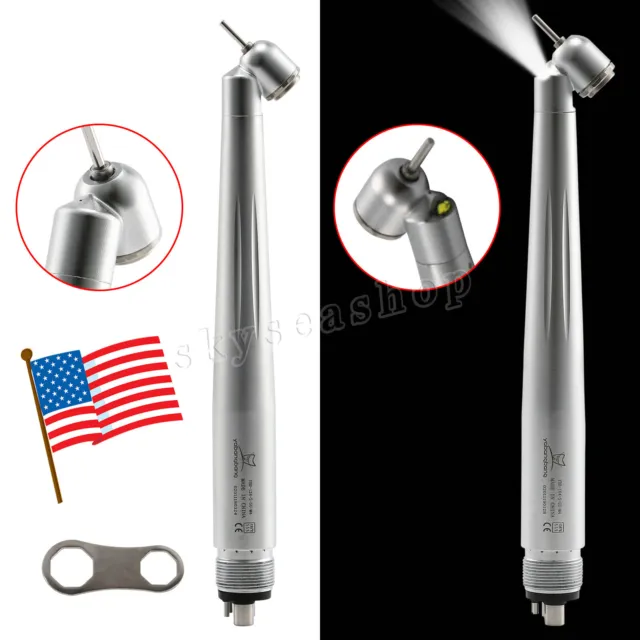 Dental 45° Degree Angle Surgical High Speed Handpiece ( LED E-generator) 4 Holes