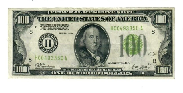 1928A $100 Federal Reserve Note LGS St. Louis Fr#2151-H Choice VF