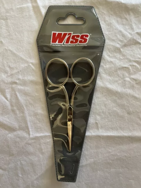 Vintage Wiss USA 3-1/2 Needlepoint Embroidery Sewing Scissors #763 1/2  Package