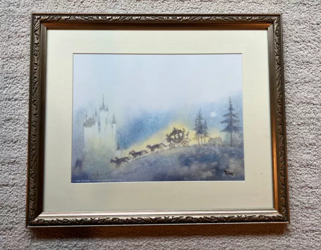 Toby Bluth RARE Framed Art Print Cinderellas Coach