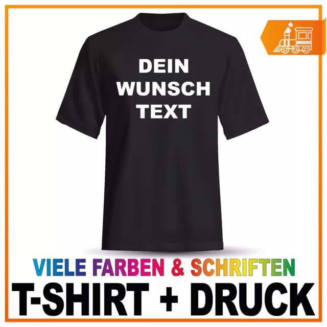 T-Shirt + Druck selbst gestalten Wunschtext Logo shirt Tshirt mit Druck bis 5XL.