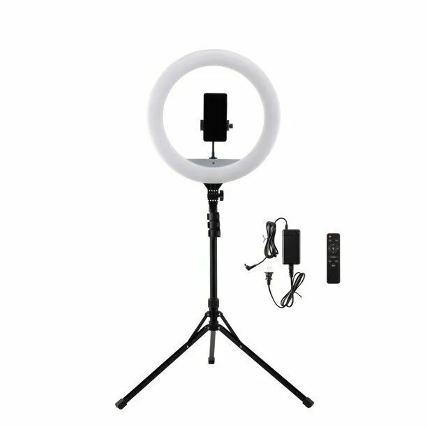 Vivitar Led Ring Light Set 18" inch Tripod Stand Tablet Phone Holder remote