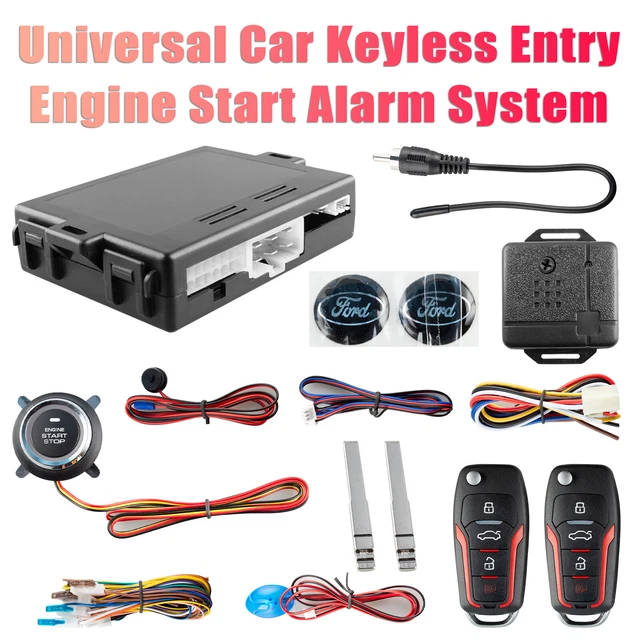 Car Keyless Entry Engine Start/Stop Button Remote Starter Security Alarm System.