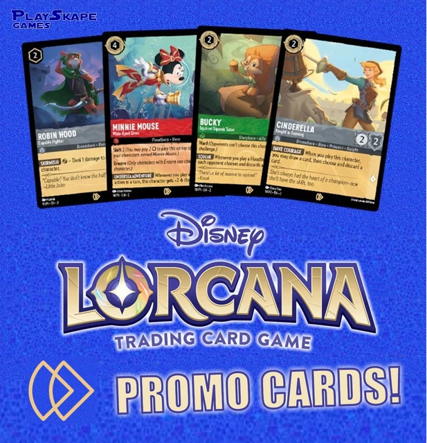 PICK YOUR PROMO!* Disney Lorcana Promo Cards TCG Foil League Stamp Card  Holo 7.54 - PicClick UK