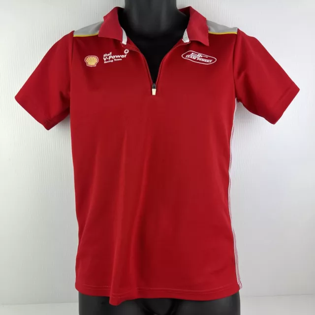 DJR Team Penske V8 Supercars Licensed Team Polo Shirt Womens 14 Red/White 46/64