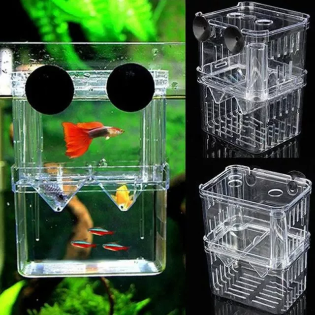 Aquarium Fish Breeding Box Tank Rearing Hatchery Split Fish Turtle Reptile House