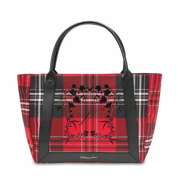 Victorias Secret PLAID Weekender Tote NWT Travel GETAWAY Bag SEXY Logo VS Purse