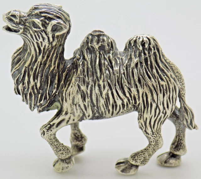 Vintage IN Argento Massiccio Italiano Fatto a Mano Dettagliato Raro Cammello