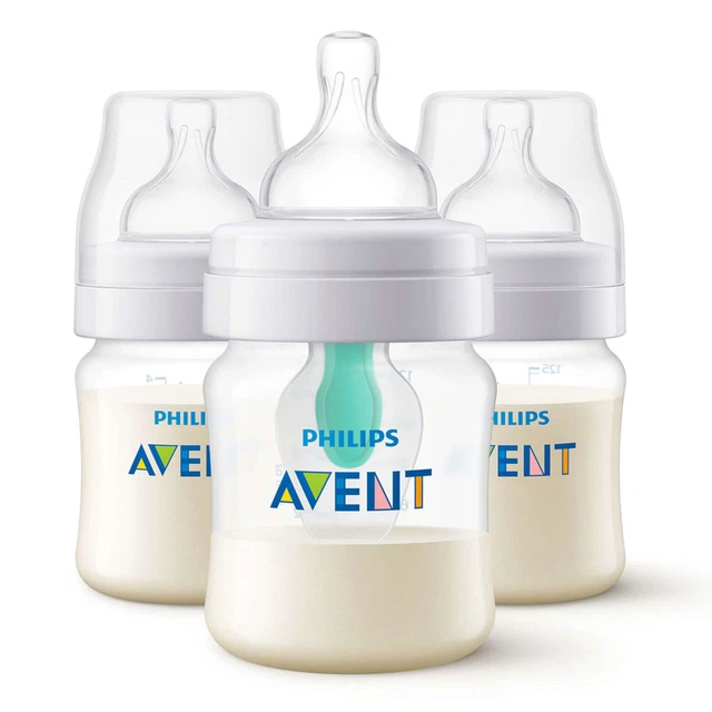Botella anticólicos Avent 120 ml / 4 oz - paquete de 3 - reduce los cólicos y el reflujo