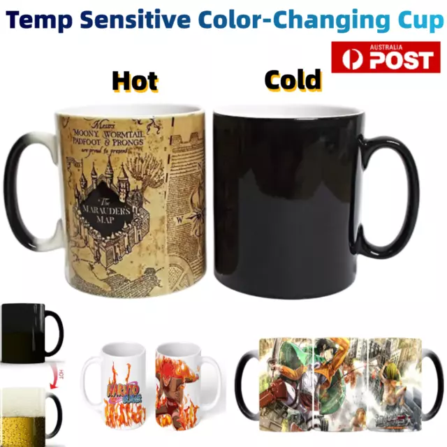 Magic Heat Sensitive Cup Hot Temperature Reactive Colour Changing Coffee Tea Mug