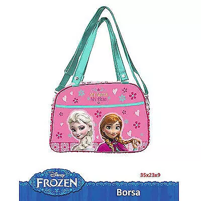 borsa Borsone FROZEN sport e tempo libero con zip 35x23x9 cm