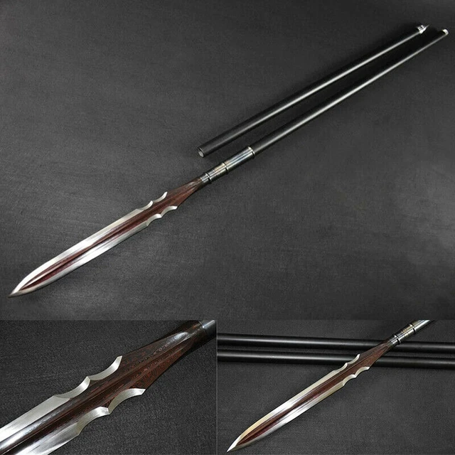 Excellent Hunting Fighting Long Spear Forged Damascus Folded STEEL Spearhead