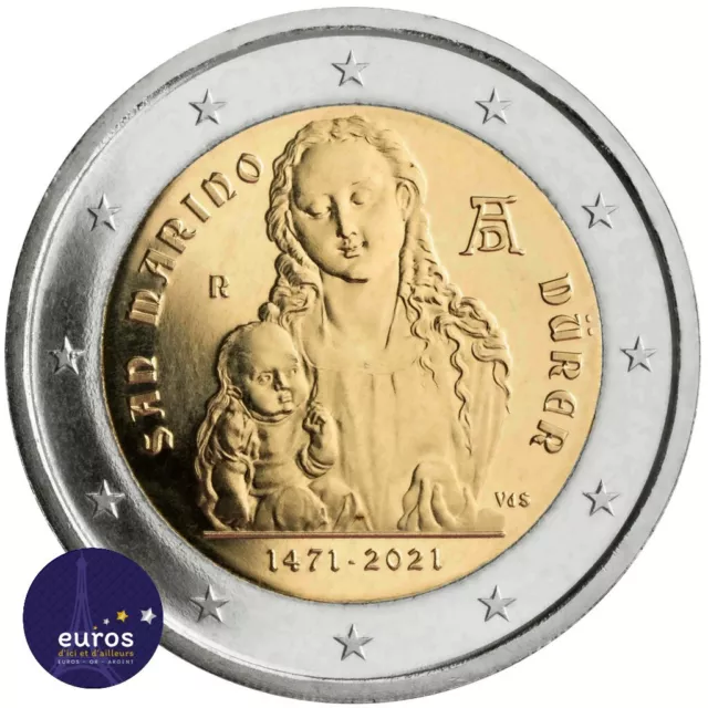 2 euros commémorative SAINT MARIN 2021 - Naissance d’Albrecht Dürer - BU 3