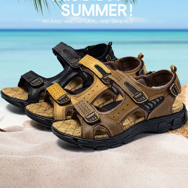 Men Sport Sandals Adjustable Outdoor Strap Beach Shoes Mens Summer  Casual Shoes