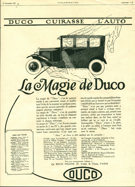 Publicité Ancienne Unic – Original 1925, Magazine, 28x38 Cm, Noir Et Blanc
