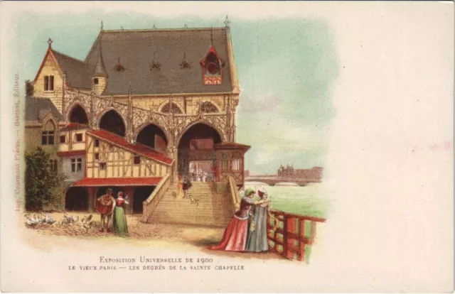 CPA EXPO 1900 PARIS Vieux Paris Les degres de la Ste-Chapelle (991160)