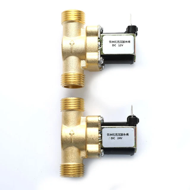 1/2" DC 12V Normally Closed Brass Electric Solenoid Valve For Water Control W1