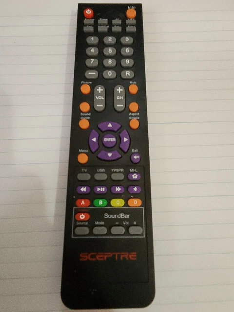 TV Remote 142022370010C for SCEPTRE TV E195BV-SMQR E205BVSMQC E325UDMQR X409BVF
