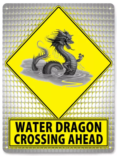WATER DRAGON asian street SIGN metal great gift wall decor art 531