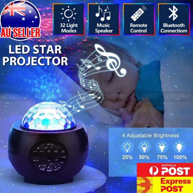 Night Light Children, Led Starry Sky Projector Children With Music (castle  In The Sky), 6 Projection Films / 360 Rotatable / 4 Colors / Usb Charging