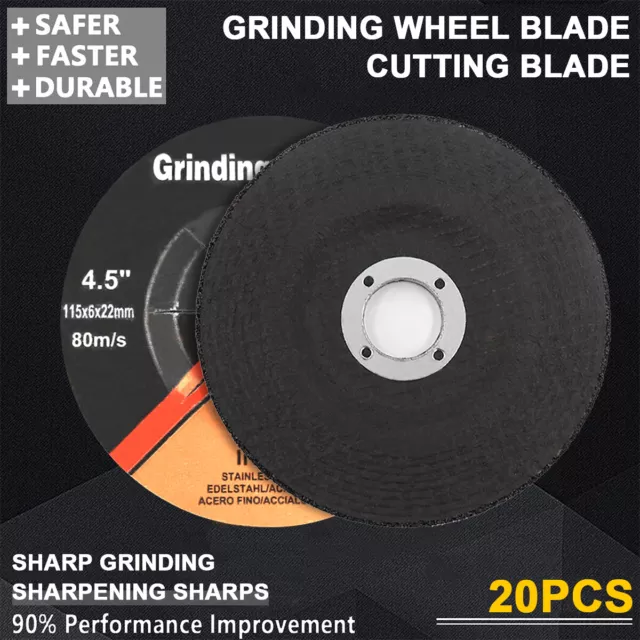 20x 6mm THICK FLAP GRINDING SANDING DISCS 115mm 4.5" 60 GRIT ANGLE WHEEL