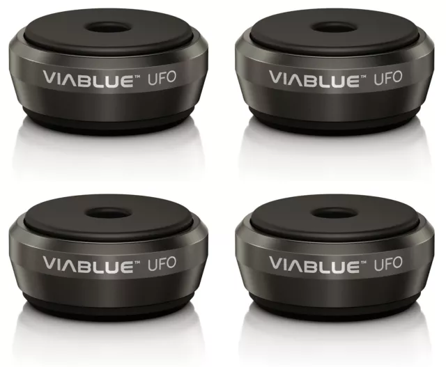 ✅Viablue "UFO" Absorber schwarz / HighEnd-Vibrationsdämper / 4er Set/...100 kg!✅