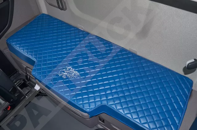 Truck Bed Cover Fit Scania R & S 2017+ [New Generation]  Eco Leather Blue