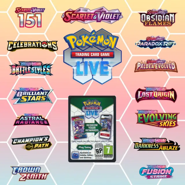 Pokemon TCG Live Online Codes Karten ALLE SETS SCHNELL über eBay Nachricht