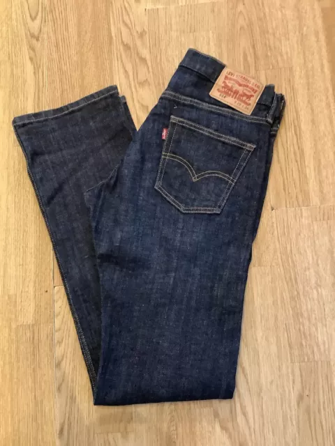LEVI S 514 JEANS Mens W34 L30 Slim Straight Fit Black Stretch