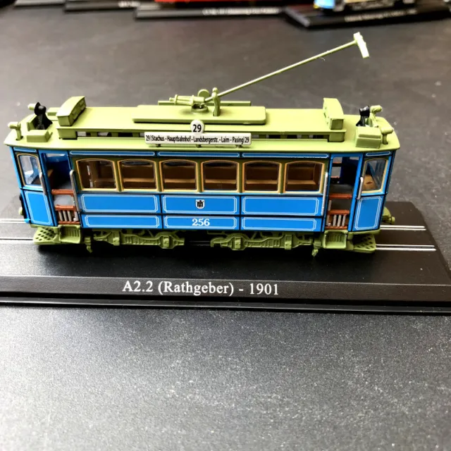 1:87 Atlas Scale Vintage Train Tram Cars Ho Bus Model Collections Diecast Tram 2