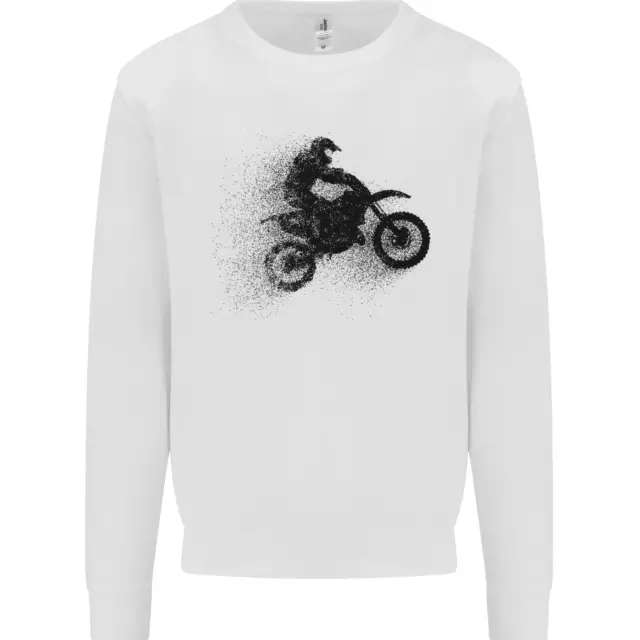 Abstract Motocross Rider Dirt Bike Kids Sweatshirt Jumper