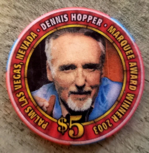 $5 Palms Dennis Hopper Marquee Award Winner 2003 Casino Chip ** LTD 2000 **