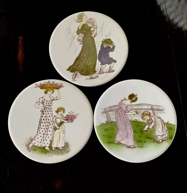 Vintage Collectives 3 Plate Trivet Tile English Porcelain  2 H & R Johnson Ltd