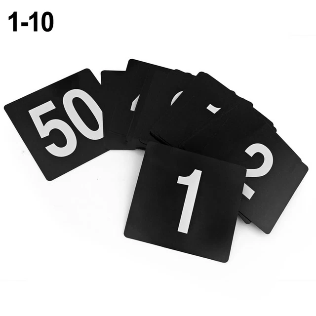 Autocollant rectangulaire en plastique numéroté pour casier numéro de pièce numéro de table (1-25, noir