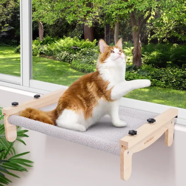 Cat Window Perch - Sturdy Cat Window Hammock Sill Seat with Removable Mat for &