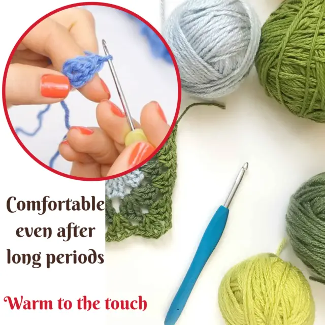 Clover Amour Crochet Hook Set - 10 Different Soft Grip Hooks (2.25mm - 6.0mm) 3
