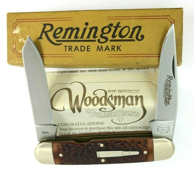 1985 Remington Woodsman Bullet Muskrat Moose Knife Delrin R4353 + Box 5390-OQ