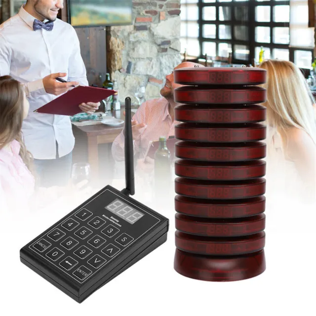 Restaurant Wireless Paging Queuing System Coaster Pagers Guest Waiter Calling 2