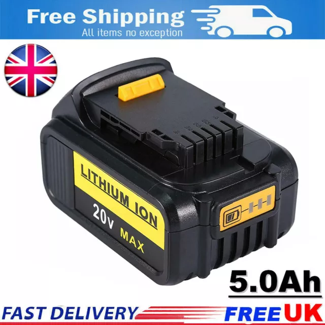 18V 5.0Ah Battery Li-Ion For DEWALT DCB184 XR Slide DCB182 DCF885 DCC785 DCB200