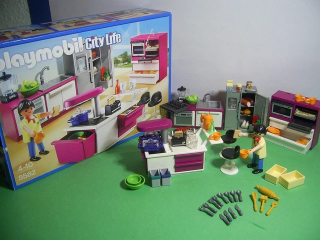 PLAYMOBIL CITY LIFE: Set 5582 Cocina de Diseño con Muchos
