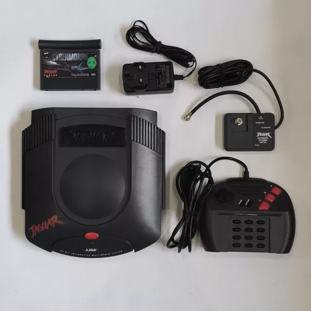 Atari Jaguar Black Console Boxed + Cybermorpth Game 2