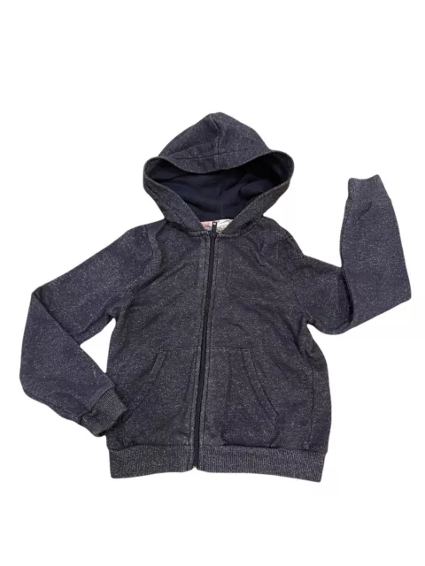 Felpa con cappuccio HM argento marino scintillante con cerniera bambini età 6-8 (DR29)