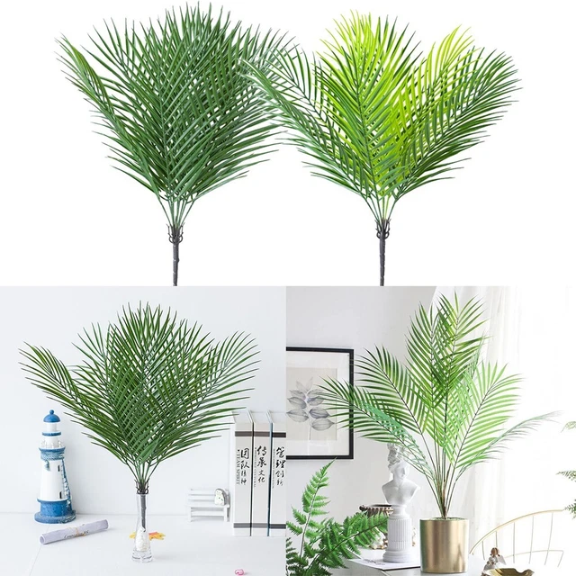 48 Feuilles De Palmier Artificielles Tropicales - 4 Tailles (16.5 à 25.5 Cm) - Décoration Jungle, Fête Hawaïenne